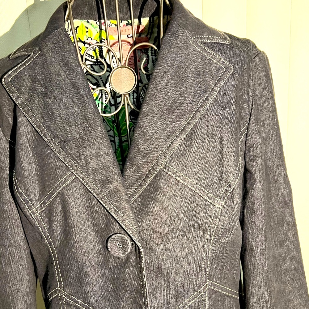 Bangolion Jean Dark Grey Blazer with Floral Lining